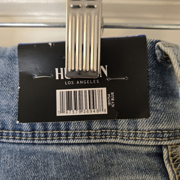 Hudson Mid Rise Straight Jeans Size 10 Light Wash 2 Button Closure NWT - Picture 6 of 16